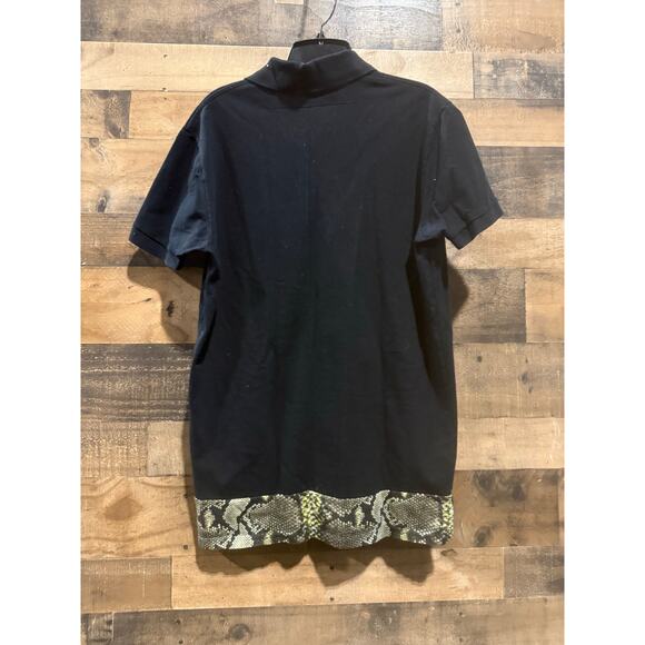 Givenchy Black Polo Shirt with Snakeskin Back Detail – Size Medium Men - Picture 8 of 10